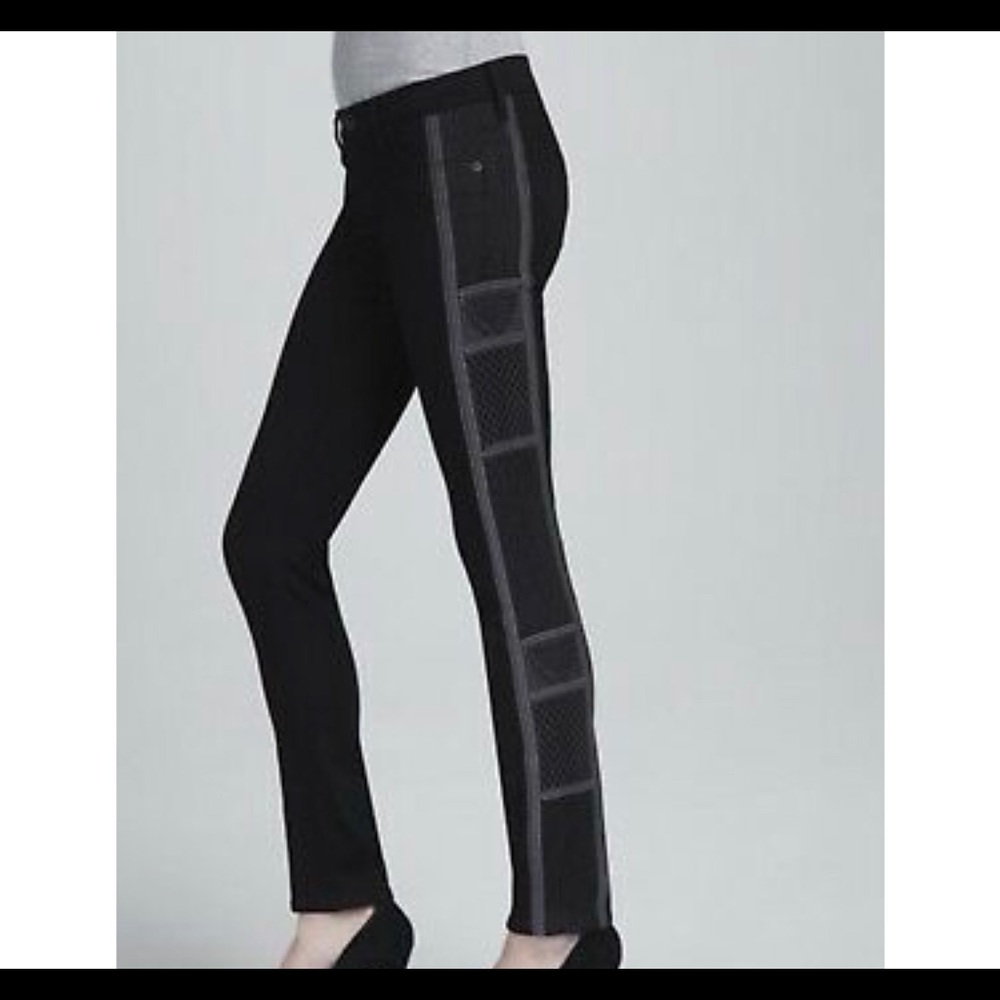 HUDSON Jeans Tamara Skinny Embroidered Black Jeans